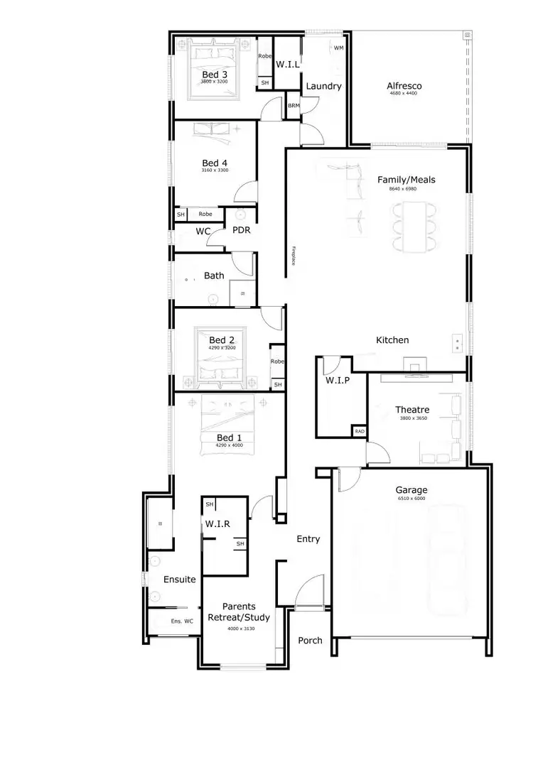 Floorplan of Homely house listing, 36 Jennings Boulevard, Leneva VIC 3691
