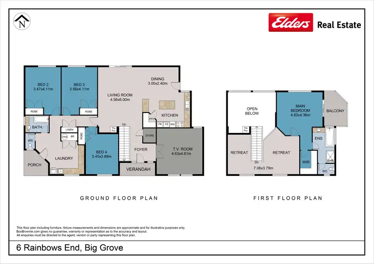 Floorplan of Homely house listing, 6 Rainbows End, Big Grove WA 6330