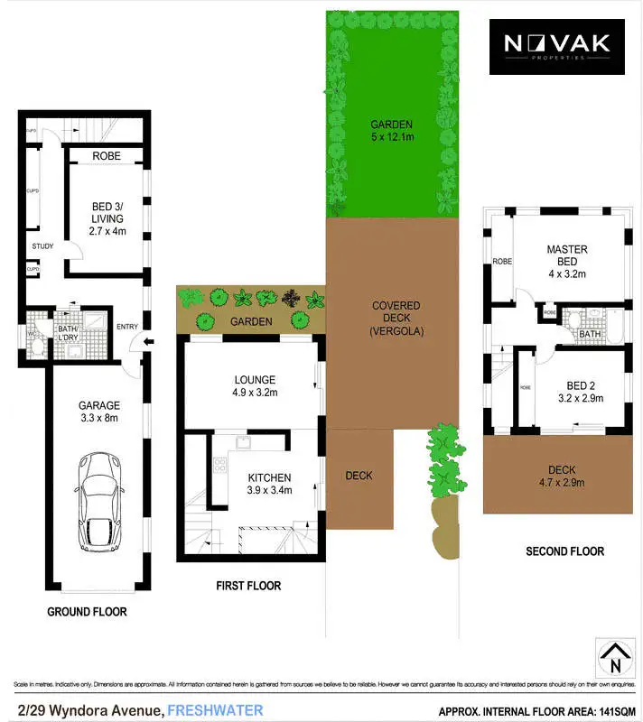 Floorplan of Homely townhouse listing, 2/29 Wyndora Avenue, Freshwater NSW 2096