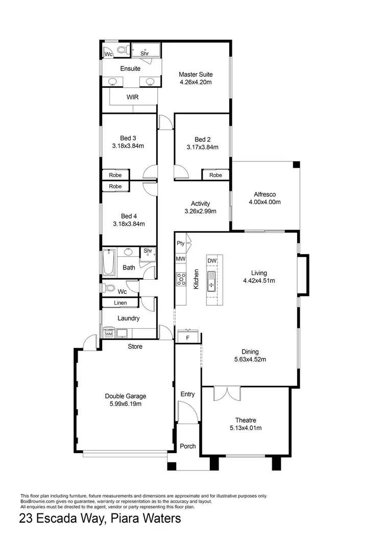Floorplan of Homely house listing, 23 Escada Way, Piara Waters WA 6112