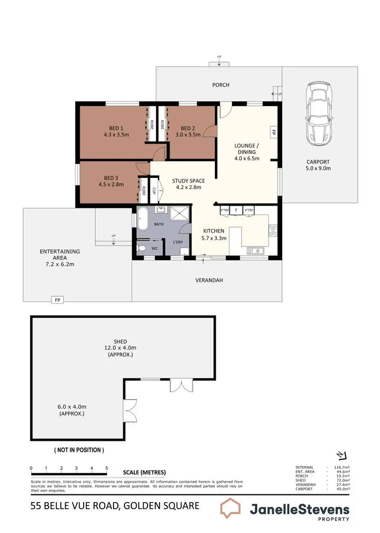 Floorplan of Homely house listing, 55 Belle Vue Road, Golden Square VIC 3555