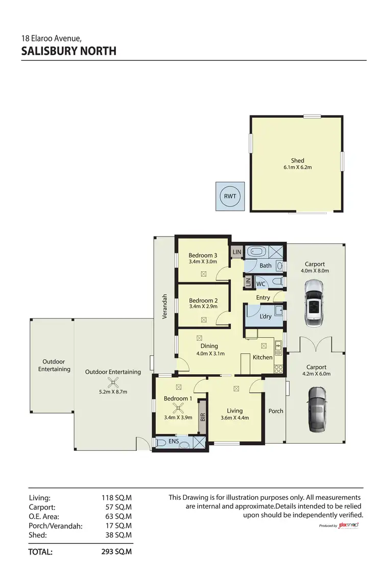 Floorplan of Homely house listing, 18 Elaroo Avenue, Salisbury North SA 5108