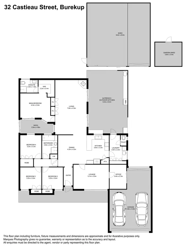 Floorplan of Homely house listing, 32 Castieau Street, Burekup WA 6227