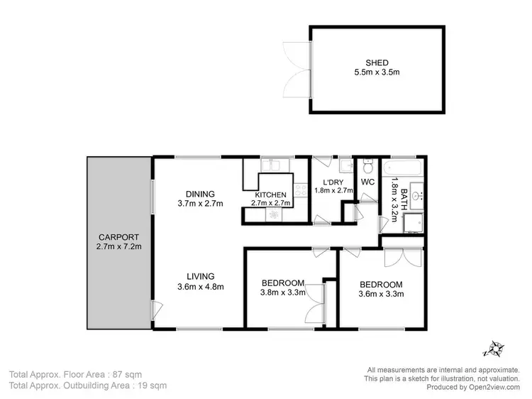 Floorplan of Homely house listing, 2/12 Walker Street, Sorell TAS 7172