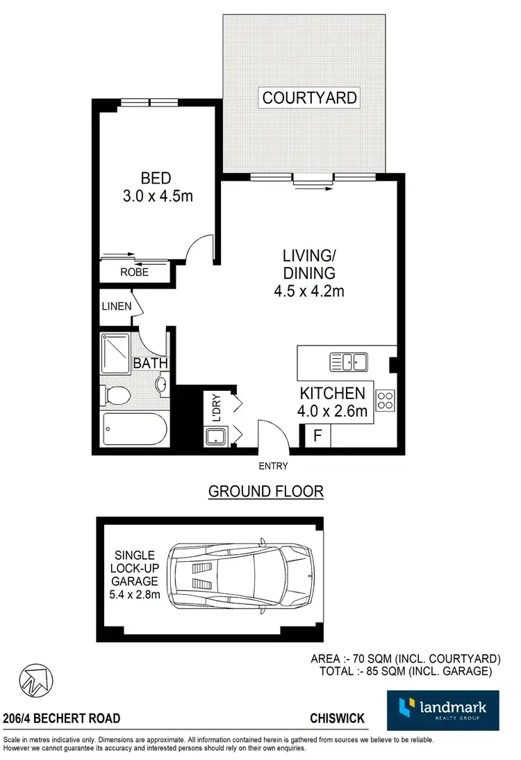 Floorplan of Homely apartment listing, 206/4 Bechert Road, Chiswick NSW 2046
