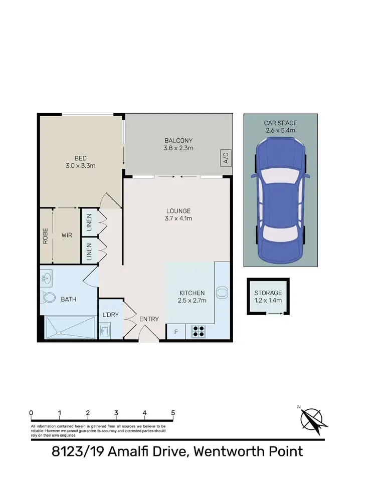 Floorplan of Homely apartment listing, 8123/19 Amalfi Drive, Wentworth Point NSW 2127