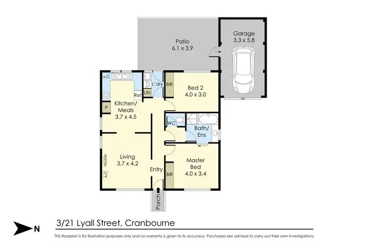 Floorplan of Homely unit listing, 3/21 Lyall Street, Cranbourne VIC 3977