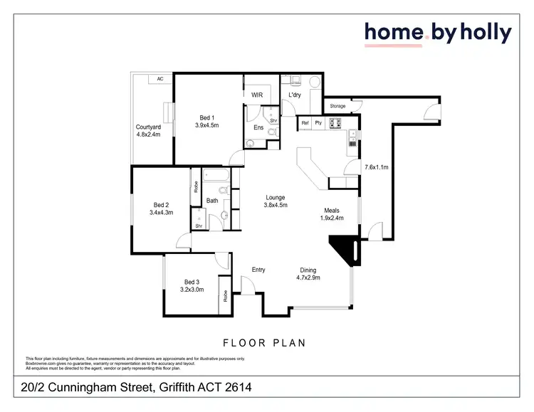 Floorplan of Homely townhouse listing, 20/2 Cunningham Street, Griffith ACT 2603