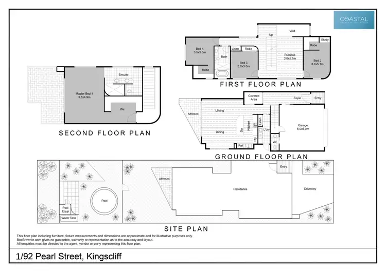 Floorplan of Homely semi-detached listing, 1/92 Pearl Street, Kingscliff NSW 2487