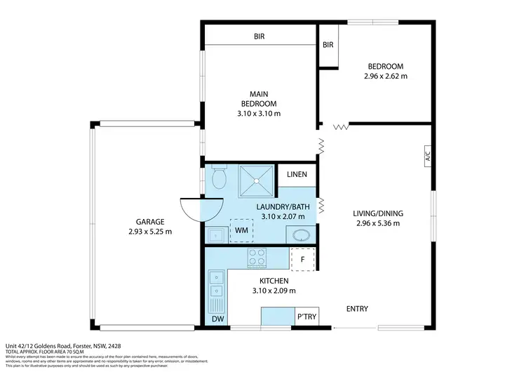 Floorplan of Homely unit listing, 42/12 Goldens Road, Forster NSW 2428