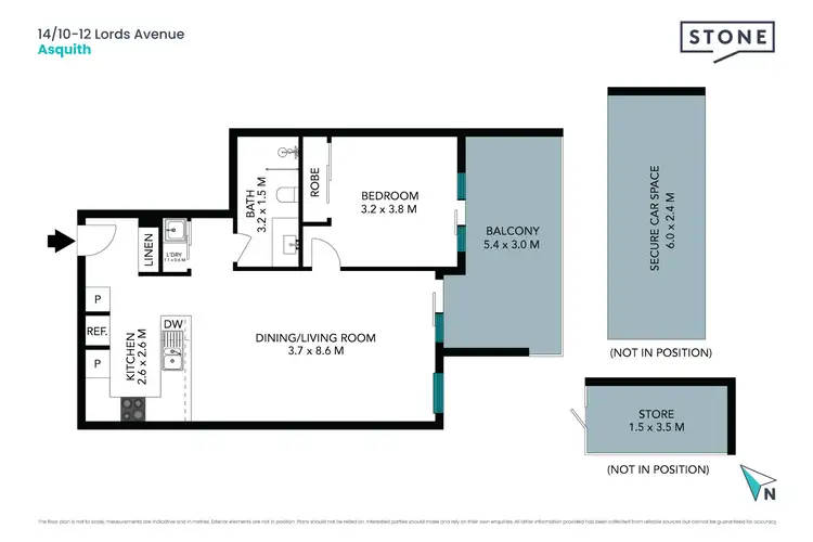 Floorplan of Homely apartment listing, 14/10-12 Lords Avenue, Asquith NSW 2077