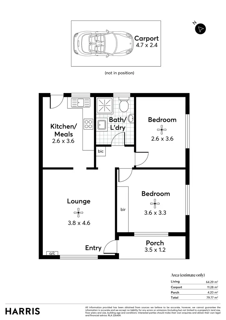 Floorplan of Homely unit listing, 3/17 Birkalla Terrace, Plympton SA 5038