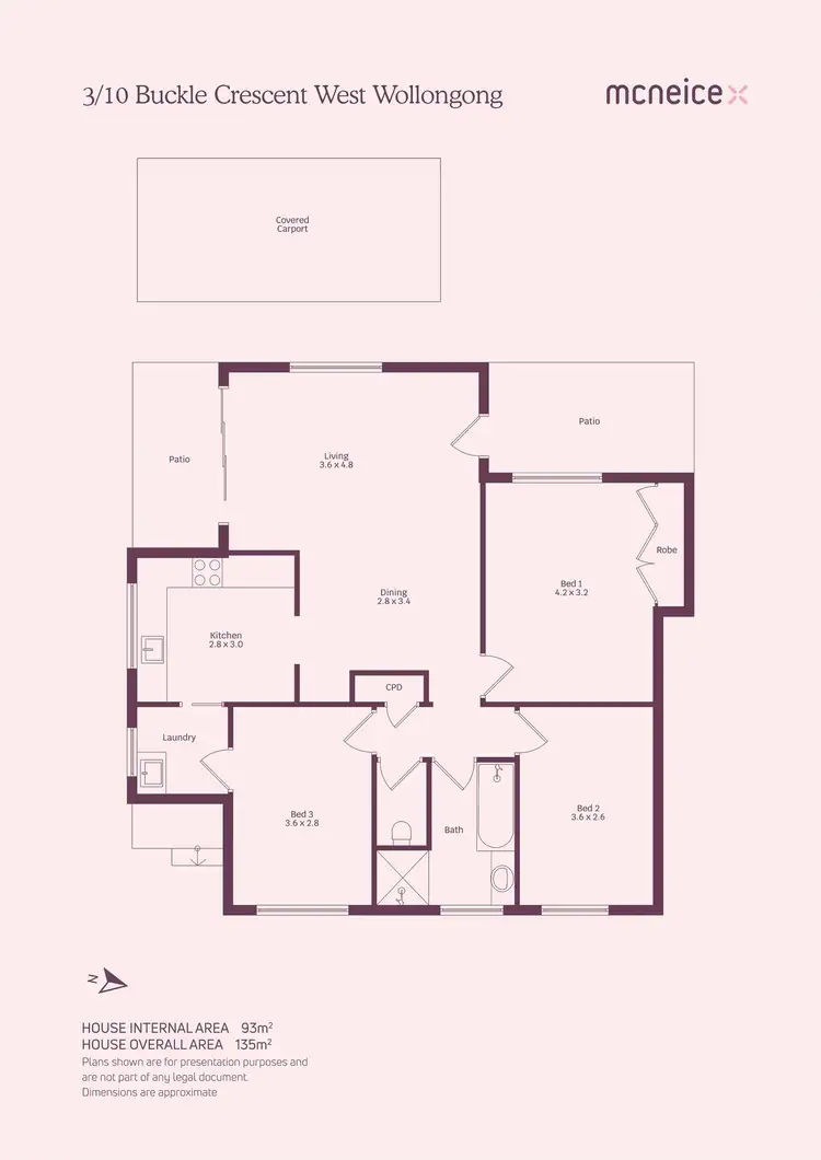 Floorplan of Homely villa listing, 3/10 Buckle Crescent, West Wollongong NSW 2500