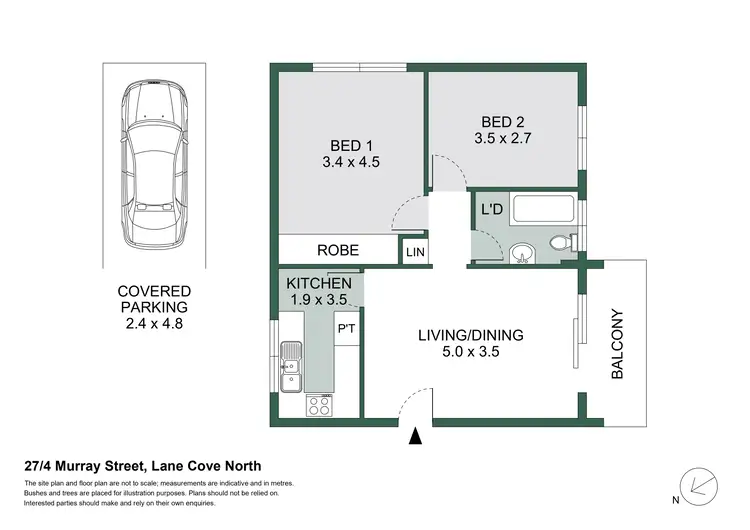 Floorplan of Homely apartment listing, 27/4 Murray Street, Lane Cove North NSW 2066