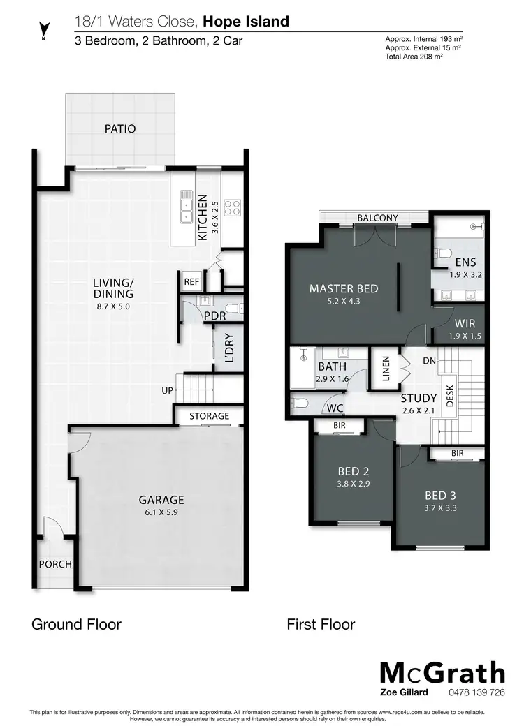 Floorplan of Homely townhouse listing, 18/1 Waters Close, Hope Island QLD 4212