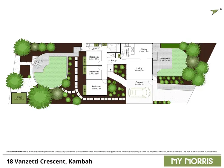Floorplan of Homely house listing, 18 Vanzetti Crescent, Kambah ACT 2902