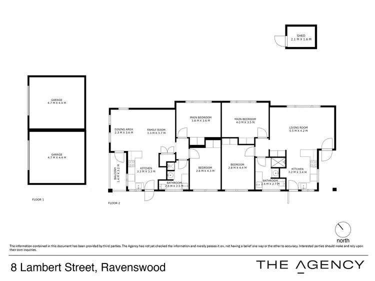 Floorplan of Homely unit listing, 1/8 Lambert Street, Ravenswood TAS 7250