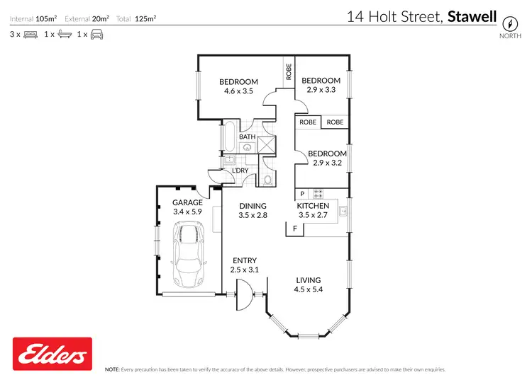 Floorplan of Homely house listing, 14 Holt Street, Stawell VIC 3380