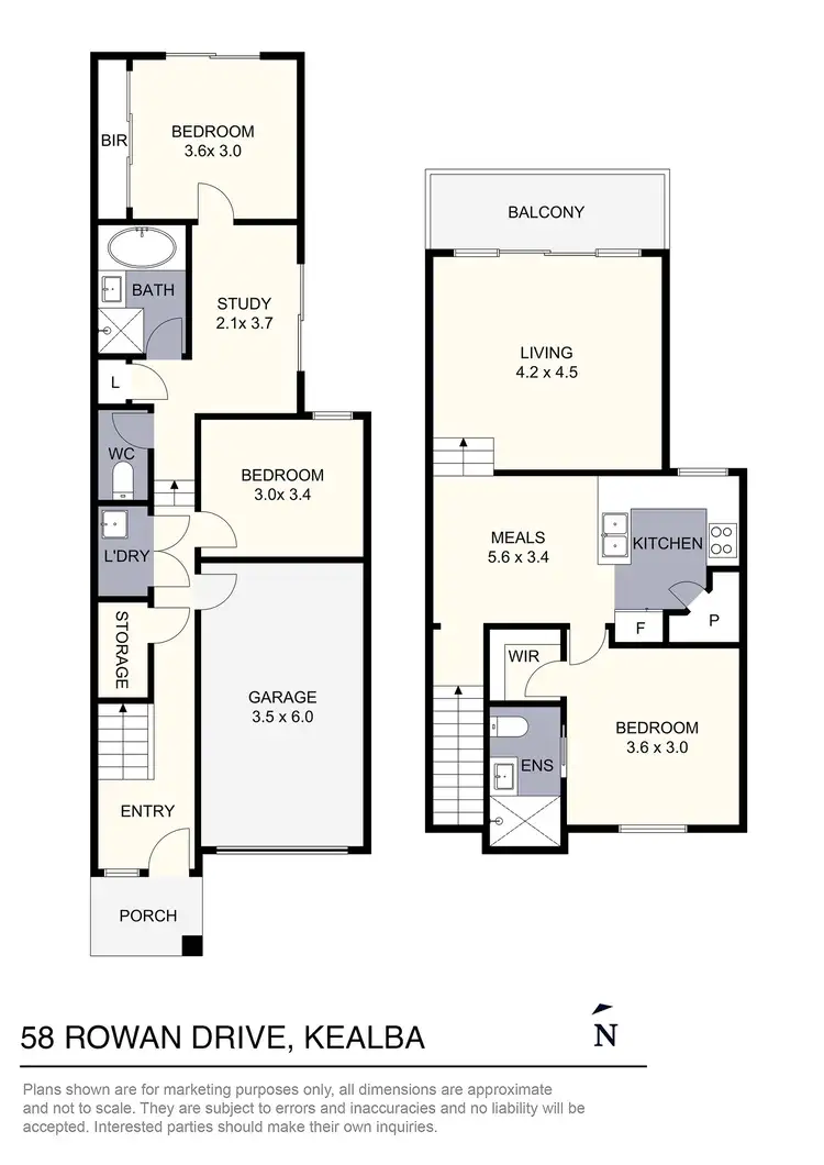 Floorplan of Homely townhouse listing, 58 Rowan Drive, Kealba VIC 3021