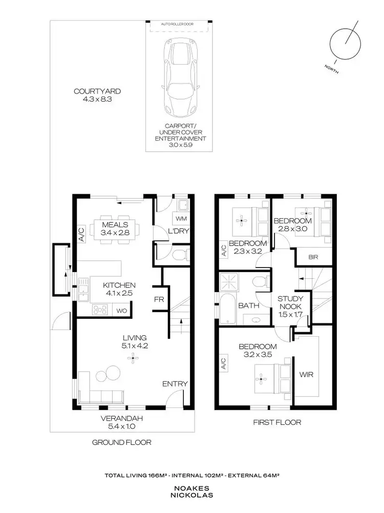 Floorplan of Homely townhouse listing, 8/6 Gunnawarra Avenue, Camden Park SA 5038