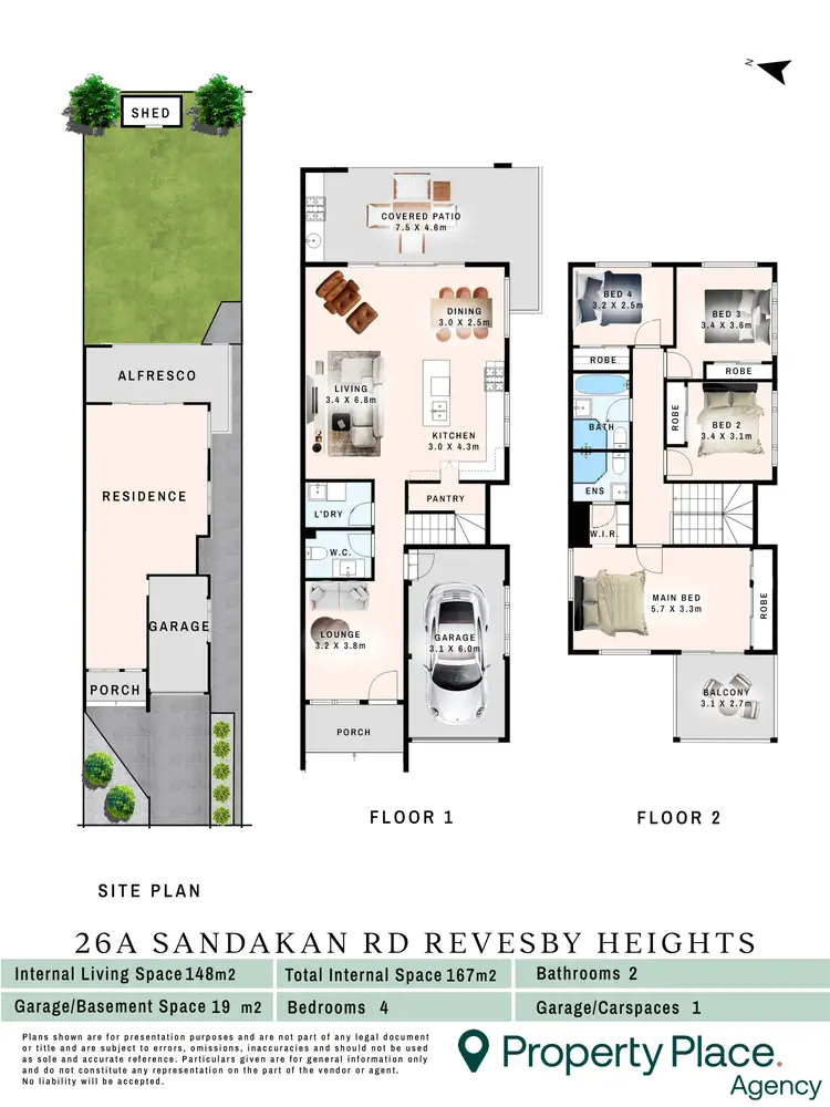 Floorplan of Homely semi-detached listing, 26A Sandakan Road, Revesby Heights NSW 2212