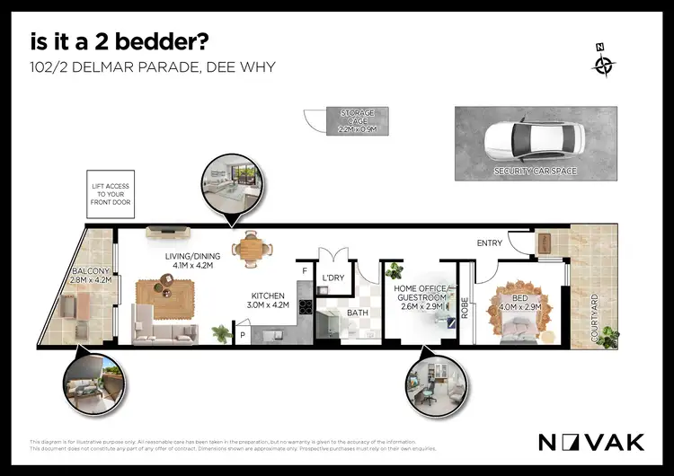 Floorplan of Homely apartment listing, 102/2 Delmar Parade, Dee Why NSW 2099