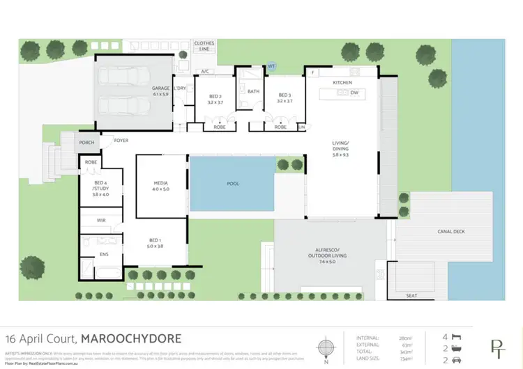Floorplan of Homely house listing, 16 April Court, Maroochydore QLD 4558