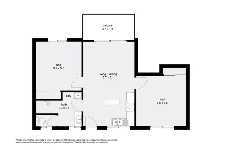 Floorplan of Homely apartment listing, 6/71-73 Moore Street, Trinity Beach QLD 4879