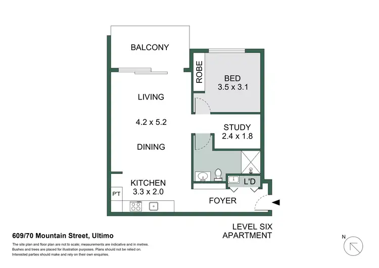 Floorplan of Homely apartment listing, 609/70 Mountain Street, Ultimo NSW 2007