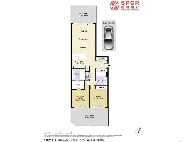 Floorplan of Homely apartment listing, 202/4B Hasluck Street, Rouse Hill NSW 2155