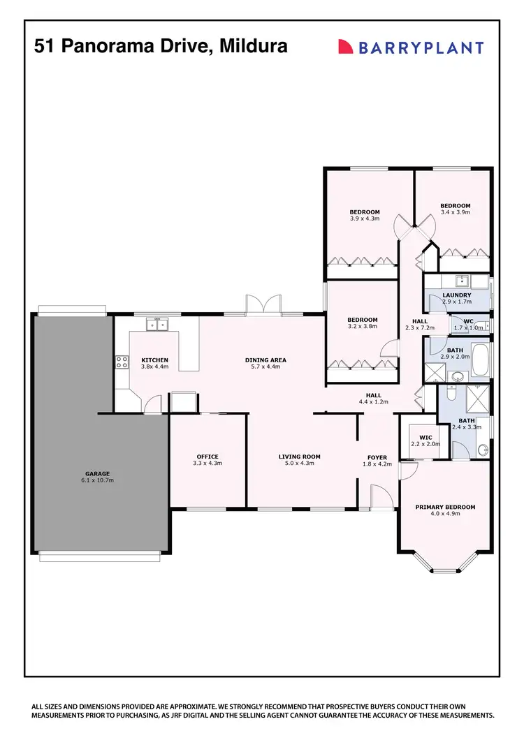 Floorplan of Homely house listing, 51 Panorama Drive, Mildura VIC 3500