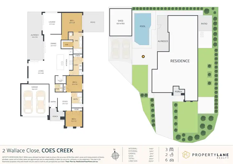 Floorplan of Homely house listing, 2 Wallace Close, Coes Creek QLD 4560
