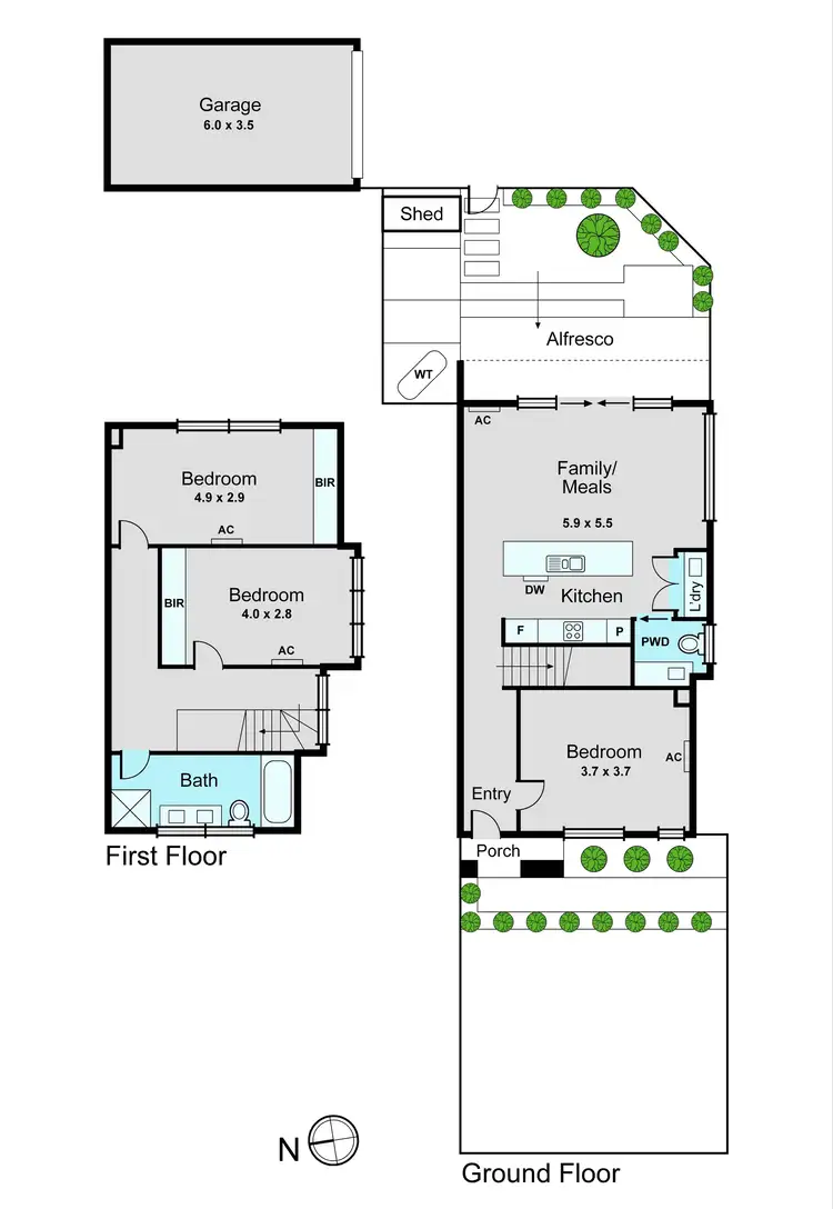Floorplan of Homely townhouse listing, 2/28 Lerina Street, Oakleigh East VIC 3166