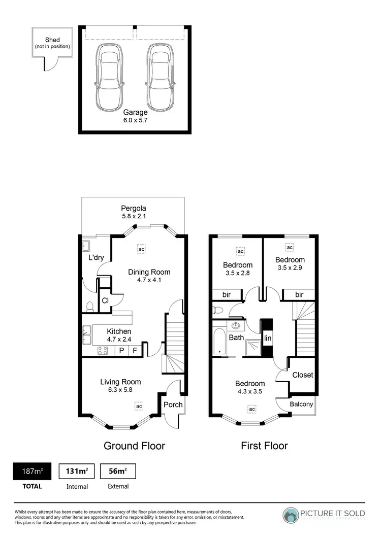 Floorplan of Homely townhouse listing, 2/40 Cedar Crescent, Glenside SA 5065