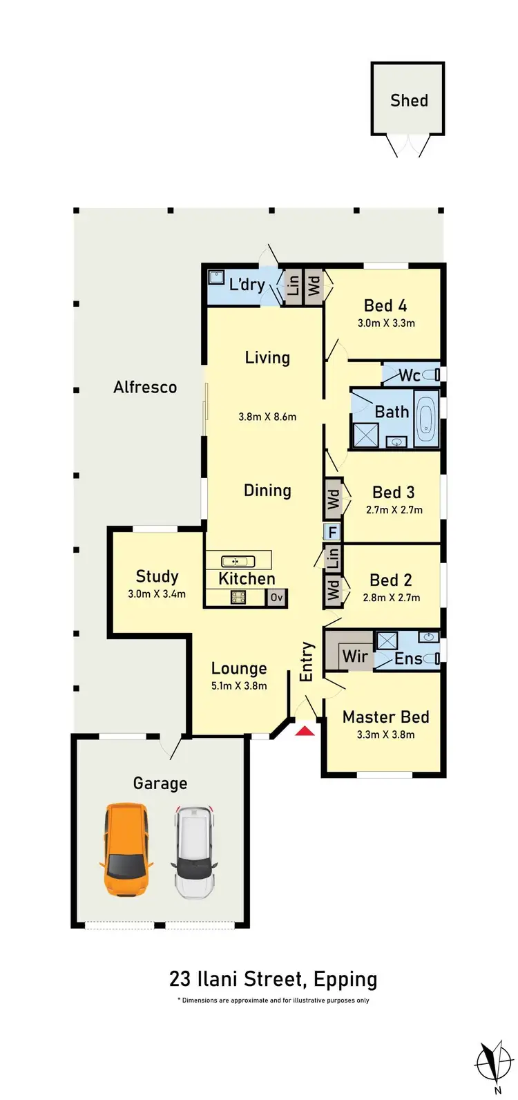 Floorplan of Homely house listing, 23 Ilani Street, Epping VIC 3076