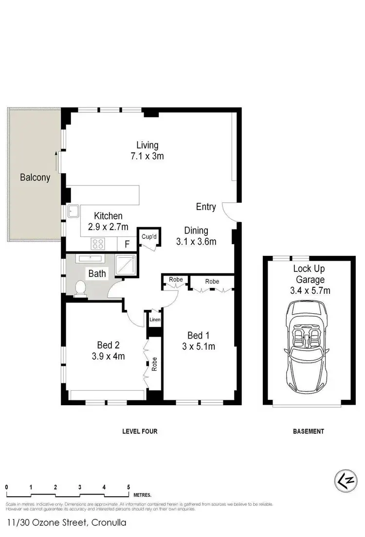 Floorplan of Homely apartment listing, 11/30 Ozone Street, Cronulla NSW 2230