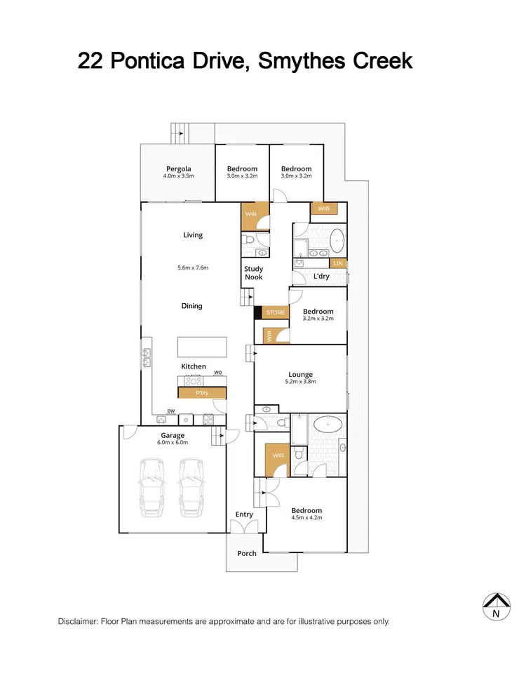 Floorplan of Homely house listing, 22 Pontiac Drive, Smythes Creek VIC 3351