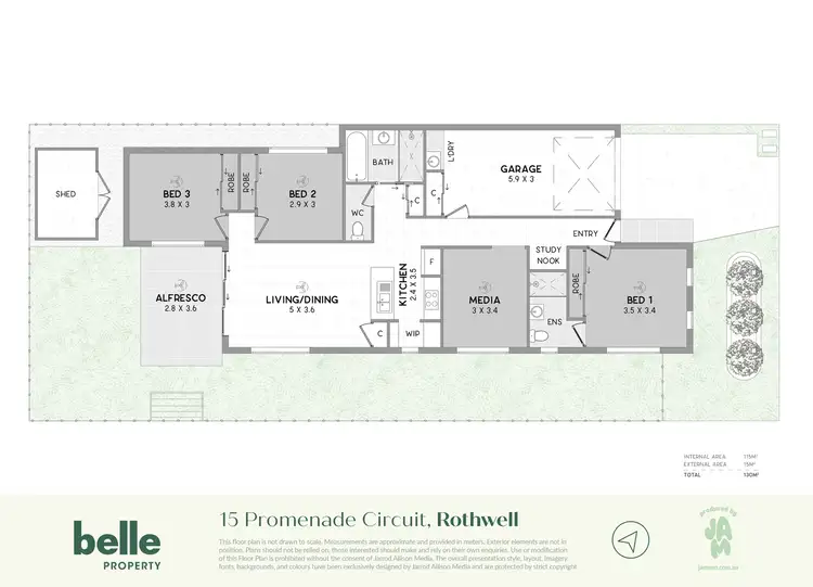 Floorplan of Homely house listing, 15 Promenade Circuit, Rothwell QLD 4022