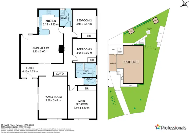 Floorplan of Homely house listing, 11 Heath Place, Orange NSW 2800