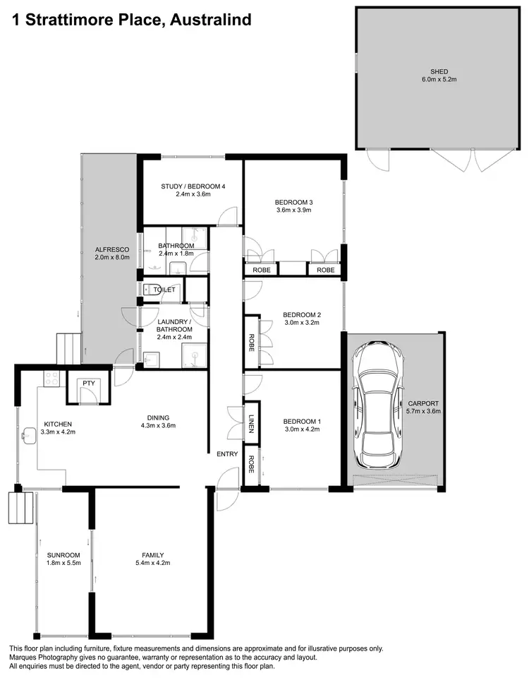 Floorplan of Homely house listing, 1 Strattimore Place, Australind WA 6233