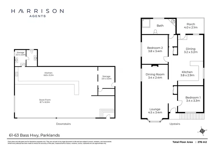Floorplan of Homely house listing, 61-63 Bass Highway, Parklands TAS 7320