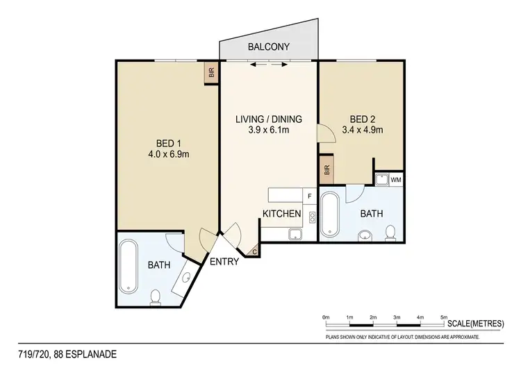 Floorplan of Homely apartment listing, 719 & 720/88 Esplanade, Darwin City NT 800