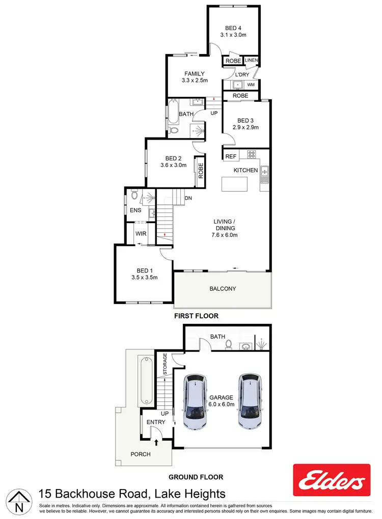 Floorplan of Homely semi-detached listing, 15b Backhouse Road, Lake Heights NSW 2502