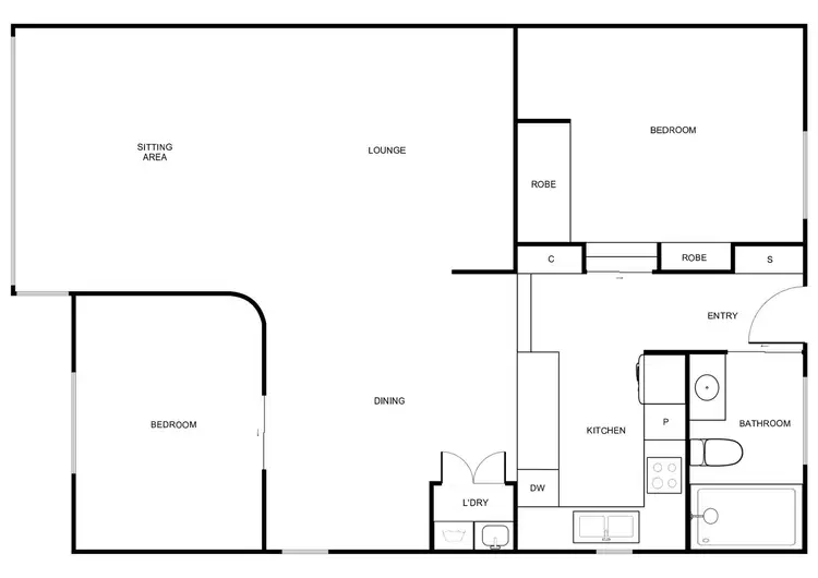 Floorplan of Homely apartment listing, 306/17 The Causeway, Kingston ACT 2604
