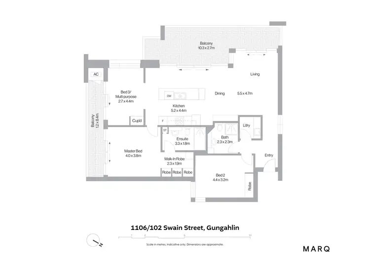 Floorplan of Homely apartment listing, 1106/102 Swain Street, Gungahlin ACT 2912