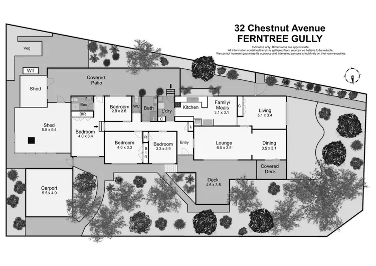Floorplan of Homely house listing, 32 Chestnut Avenue, Ferntree Gully VIC 3156