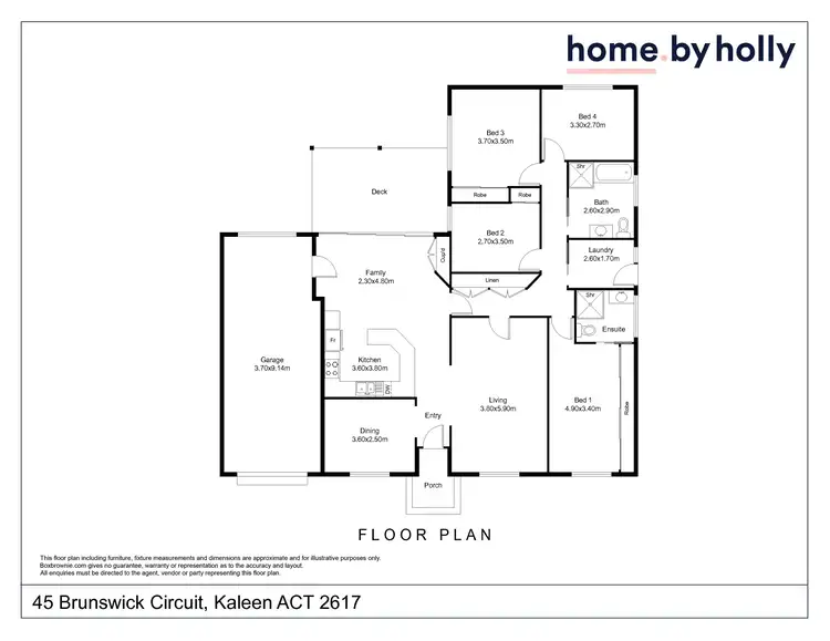 Floorplan of Homely house listing, 45 Brunswick Circuit, Kaleen ACT 2617