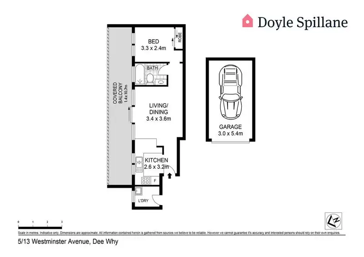 Floorplan of Homely apartment listing, 5/13 Westminster Avenue, Dee Why NSW 2099