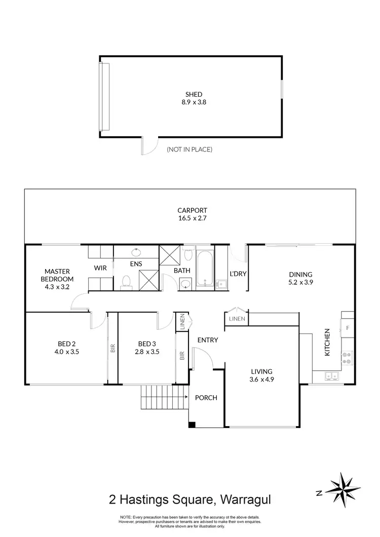 Floorplan of Homely house listing, 2 Hastings Square, Warragul VIC 3820