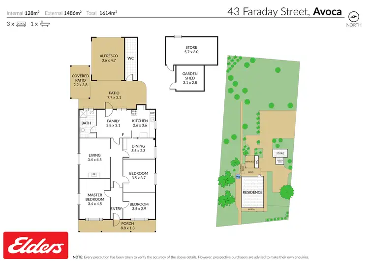 Floorplan of Homely house listing, 43 Faraday Street, Avoca VIC 3467